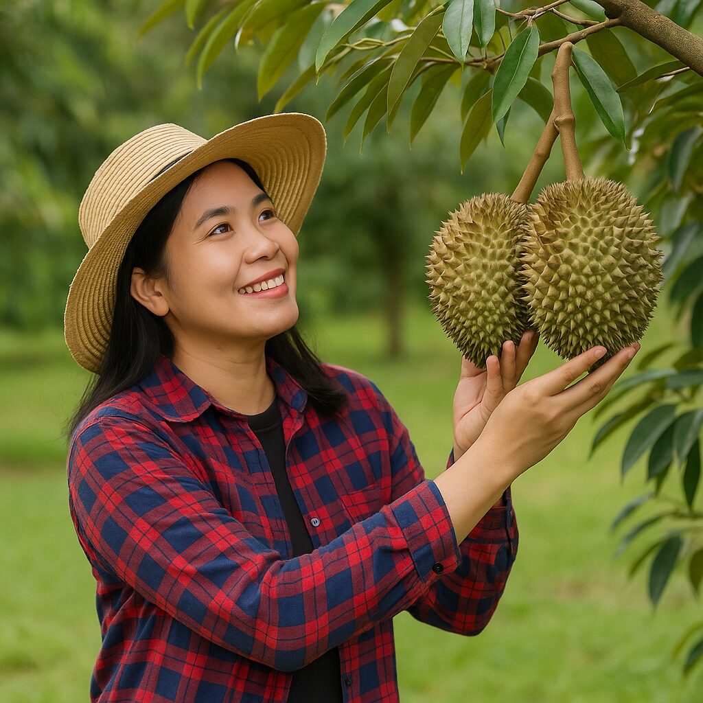 สวนทุเรียนในแสงอาทิตย์